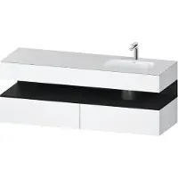 Duravit Einbauwaschtisch-Möbel-Set Qatego 160x50x60cm, Kon-WTU, B, B r, E sw/we ma