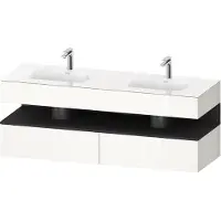Duravit Einbauwaschtisch-Möbel-Set Qatego 160x55x60cm, Kon-WTU, B, gra m/we hgl