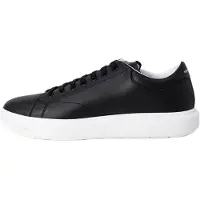 Armani Exchange für Herren. XUX123XV53400002 Action Leder Sneakers schwarz (44), Wohnung, Schnürsenkel, Lässig