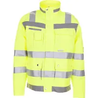 Planam Plaline Warnschutz Jacke Blouson gelb zink Grösse 52