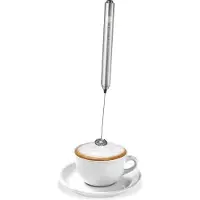 Macom 863, Handheld electric milk frother, Silber, Edelstahl, Tasten, Akku, AAA
