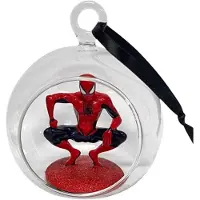 Marvel 3D Glaskugel , rot , Glas,Kunststoff , Maße (cm): B: 11,3 H: 10