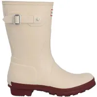 Hunter Gummistiefel Original Short Wellington Damen Shifting Sand/ Merlot-Schuhgröße 42