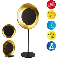 Näve LED Tischlampe Solan, dimmbar, schwarz, für Wohn- / Esszimmer, Metall, Modern, LED Tischlampe