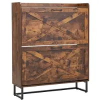 Vevor Schuhschrank mit 2 Klappen &amp; Kippschutz