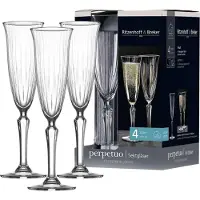 Ritzenhoff & Breker Sektglas 4er Set Perpetuo, Glas, Klar, 190 ml, 822427