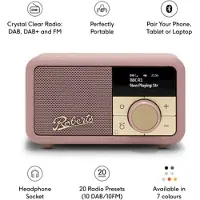 Roberts Revival Petite 2, Tragbar, Analog & Digital, DAB, DAB+, FM, 3,5 mm, USB Typ-C, Weiß