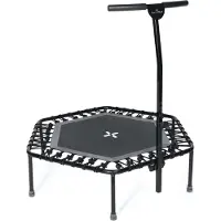Sportplus Fitness Trampolin für zuhause, Fitnesstrampolin mit Haltefunktion, max Benutzergewicht 100 kg, SP-T-1100-A