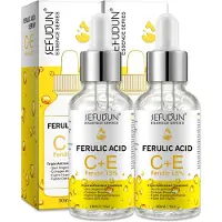P-Beauty Gesichtsserum für Gesichtspflege Ferulic Acid Vitamin C + E 2x30 ml Serum