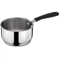 Lagostina Gioiosa, Rund, Schwarz, Edelstahl, Aluminium, Bakelit, Stahl, Aluminium, Schwarz, Bakelit