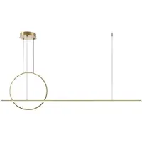 Maytoni Pendelleuchte Halo LED Brass aus - und Aluminum 2100 Lumen 40W für Küche, Schlafzimmer, Wohnzimmer, Esszimmer, Lobby
