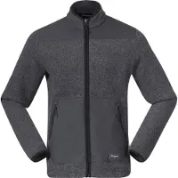 Bergans Sweatjacke Nordmarka ReWool Pile Midlayer Jacket Herren Solid Dark Grey/Dark Shadow Grey-L