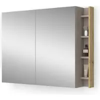 Vicco Badspiegelschrank Edelin Cashmere 100 x 75 cm mit Regalen, Model 57993