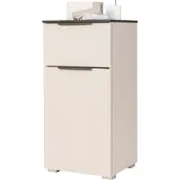 Composad Unterschrank - B 40 cm - 1 Tür - 1 Schublade - Cashmeregrau matt - Schwarz