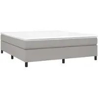 Syfax Boxspringbett mit Matratze Hellgrau 180x200 cm Stoff