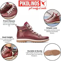 Pikolinos Damen Arcilla Rote Leder-Sneakers - Vigo