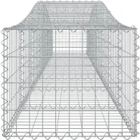 vidaXL Gabionen mit Hochbogen 6 Stk. 400x50x40/60cm Verzinktes Eisen