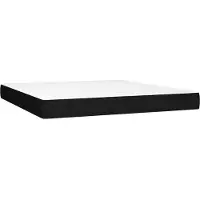 vidaXL Taschenfederkernmatratze Mittel Schwarz 180x200x20 cm Stoff