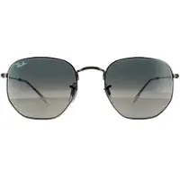 Ray-Ban RB 3548N HEXAGONAL Herren-Sonnenbrille Vollrand Panto Edelstahl-Gestell, grau