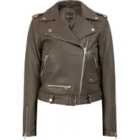 Faina Damen Lederjacke in Taupe | Gr.: XS
