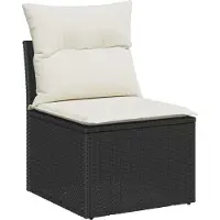 vidaXL Gartensofa-set 9 Stk. Schwarz Poly-Rattan