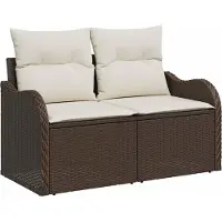 vidaXL Outdoortisch-Set 5 stk. Braun Poly Rattan