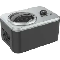 Guzzanti GZ 152A, Kompressor Eismaschine, 1,5 l, 1 Becken, Schwarz, Edelstahl, LED, Edelstahl