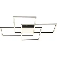 Q-SMART-HOME Smart Home Deckenlampe Q-ASMIN, dimmbar, schwarz, für Wohn- / Esszimmer, Kunststoff, Modern, Smart Home Deckenlampe