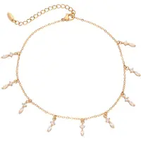 Faina Women Ankle Bracelet With Charms in Rose Gold | Gr.: onesize
