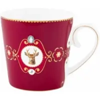 Pip studio Tasse Love Birds Medallion Deer Dark Red 300 ml (6er-Set)