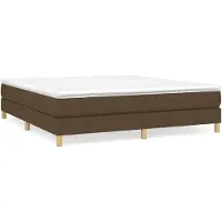 Syfax Boxspringbett mit Matratze Dunkelbraun 160x200 cm Stoff