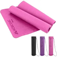 Mobiclinic , Yogamatte, Inklusive Trageriemen, 6mm Dicke, , rutschfest, Abwaschbar, Wasserdicht, Sport,181x61x0,6 cm, Flexibel, TPE, Farbe Rosa