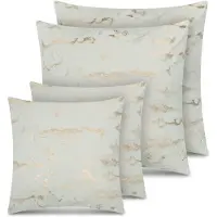 Aspero 4 Kissenbezüge mit Marmordesign 2x 45x45 cm, 2x 60x60 cm Carrara - 9865