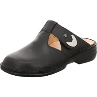Finn Comfort Belem Damenpantolette, bequem, schwarz, Leder, NEU - Damenschuhe Pantolette / Zehentrenner, Schwarz, leder&nbsp
