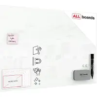 Allboards Glasboard 100x70 cm, CLASSIC WHITE