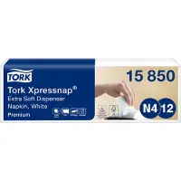 Tork Xpressnap 15850 Extra Soft Spenderserviette N4 2-lagig | Karton (8 Packungen) Weiß