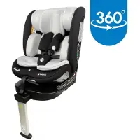 Moni Strike i-Size Autokindersitz 40–150 cm Dark Grey – Drehbarer Kindersitz mit Isofix & Stützfuß, 0–12 Jahre