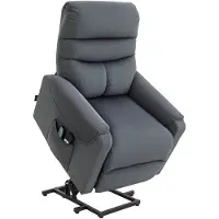 HOMCOM Fernsehsessel Metall Dunkelgrau 83 x 93 x 110 cm