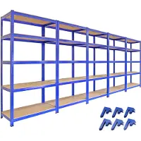 Monster Racking 5 x 90cm große Regaleinheiten für Garage, Schuppen oder Werkstatt Blau