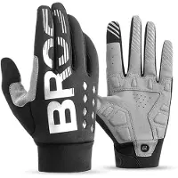RockBros cycling gloves, insulated, long, size: XXL - black and gray