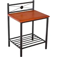 Homestyle4u Nachttisch Nachtkonsole Nachtschrank Metall 1068