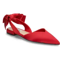 Steve madden Synthia Flat Shoes Red Satin Größe: 40 | Ballerinas Outlet | Damen | Rot