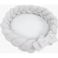 Meowbaby Bearly Babynest mit geflochtenem Schutz & Spielteppich, Offwhite