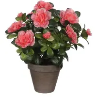 Mica Decorations Peach Azalea Artificial Plant Rot