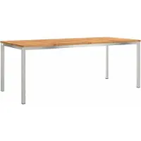 vidaXL Esstisch 200x90x75 cm Massives Akazienholz und Edelstahl