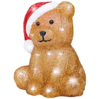 Kaemingk LED-Bär L15B16H18cm30L braun/weiß