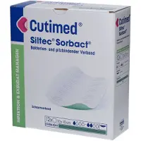 Bsn Medical Cutimed Siltec Sorbact Pu-verb.10x10cm O.haftrand 12 St