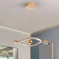 Schuller Valencia Smart LED-Pendellampe Romina, Ø 78 cm, goldfarben Metall CCT dimmbar, messing / gold, für Wohn- / Esszimmer, Aluminium