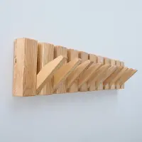 Urban State Wandgarderobe - Garderobenständer hängend - Eschenholz - 10 Haken - Piano Garderobe - Garderobenständer - handgefertigt