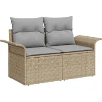 vidaXL Garten-Sofa-Set 9 Stk. 8-Sitzanzahl Beige